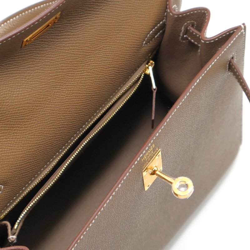 HERMES Kelly 25 - 灰金-2