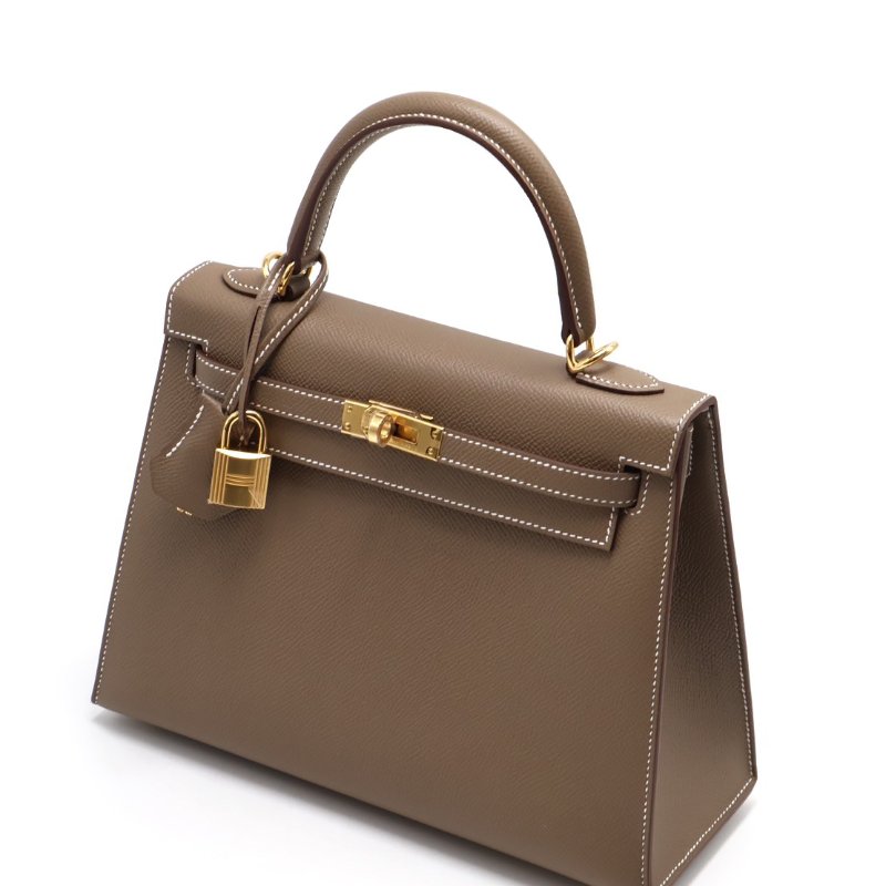 HERMES Kelly 25 - 灰金-4