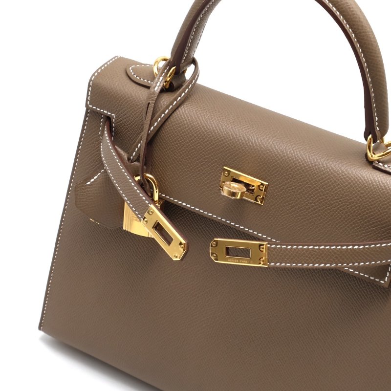 HERMES Kelly 25 - 灰金-5