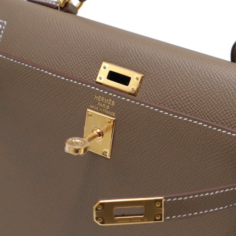 HERMES Kelly 25 - 灰金-6