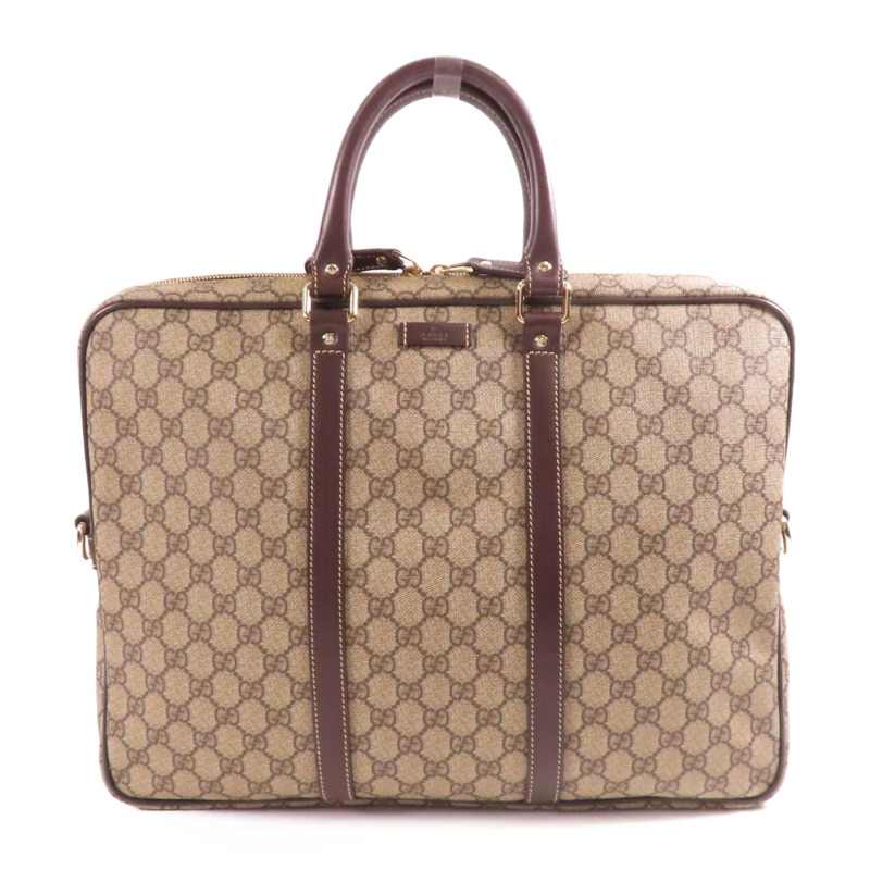 GUCCI 塗層帆布Shoulder Bag金扣手挽袋-0