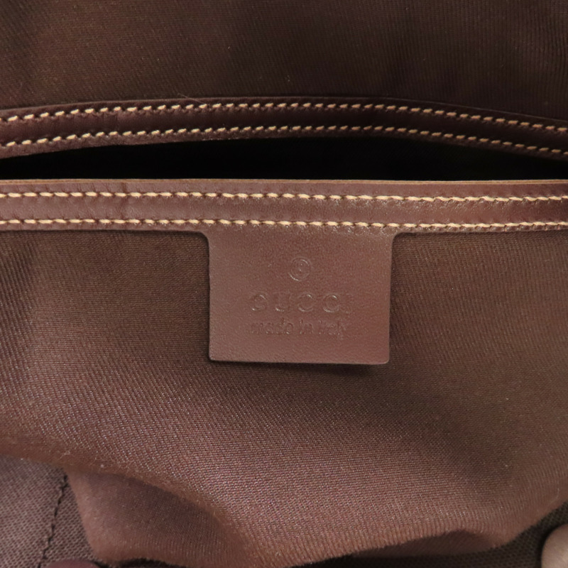 GUCCI 塗層帆布Shoulder Bag金扣手挽袋-5