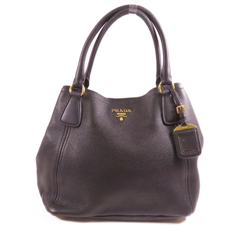 PRADA 牛皮皮革Handbag/Shoulder Bag金扣肩背袋/手挽袋