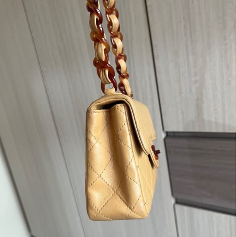 Chanel 香奈兒 中古 玳瑁 方胖子 Vintage Mini square-1