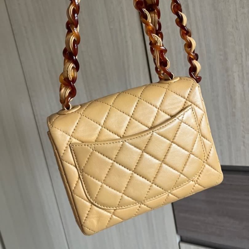 Chanel 香奈兒 中古 玳瑁 方胖子 Vintage Mini square-3