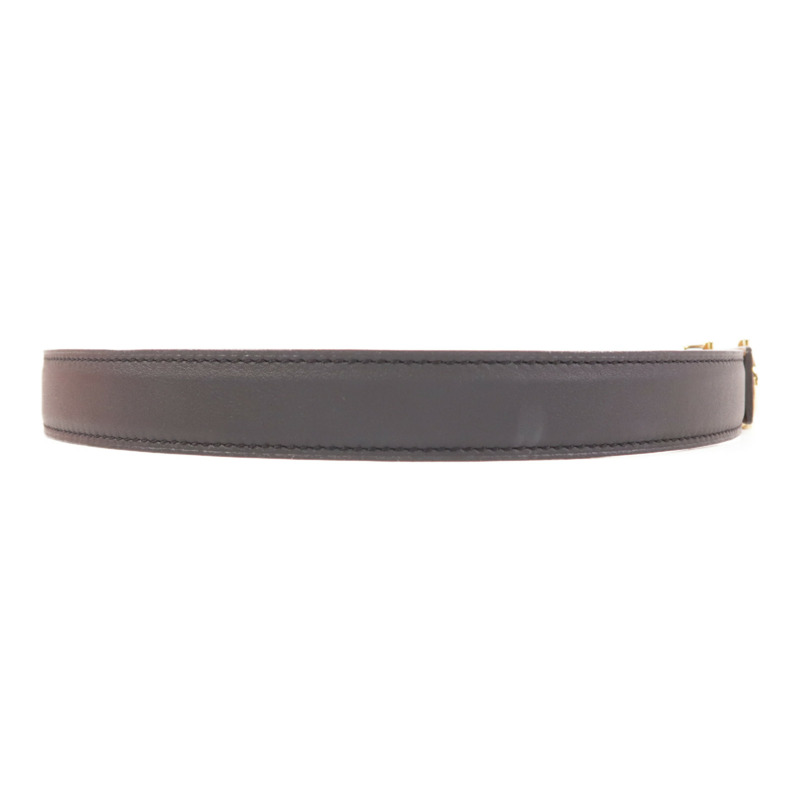 HERMES Epsom/Swift皮革Surmer Reversible金扣皮帶Noir/Gold-3