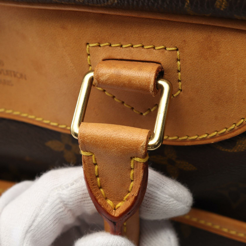 LOUIS VUITTON Deauville Bowling Vanity 手提包 M47270 Monogram 棕色 二手 女款-10