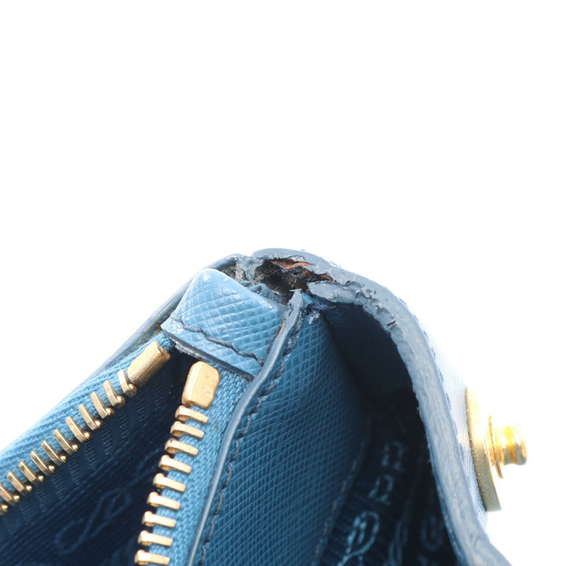 PRADA SAFFIANO LUX Galleria 手提包 BN1786 Saffiano 皮革 藍色 二手女式-10