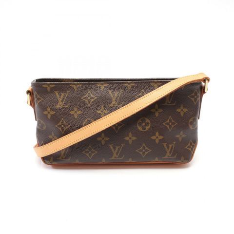 LOUIS VUITTON Trotter 單肩斜背包 M51240 Monogram 皮革棕色二手