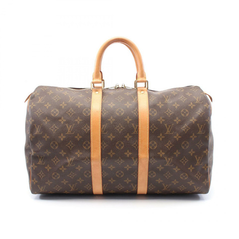 LOUIS VUITTON Keepall 45 手提包 M41428 Monogram 皮革棕色二手