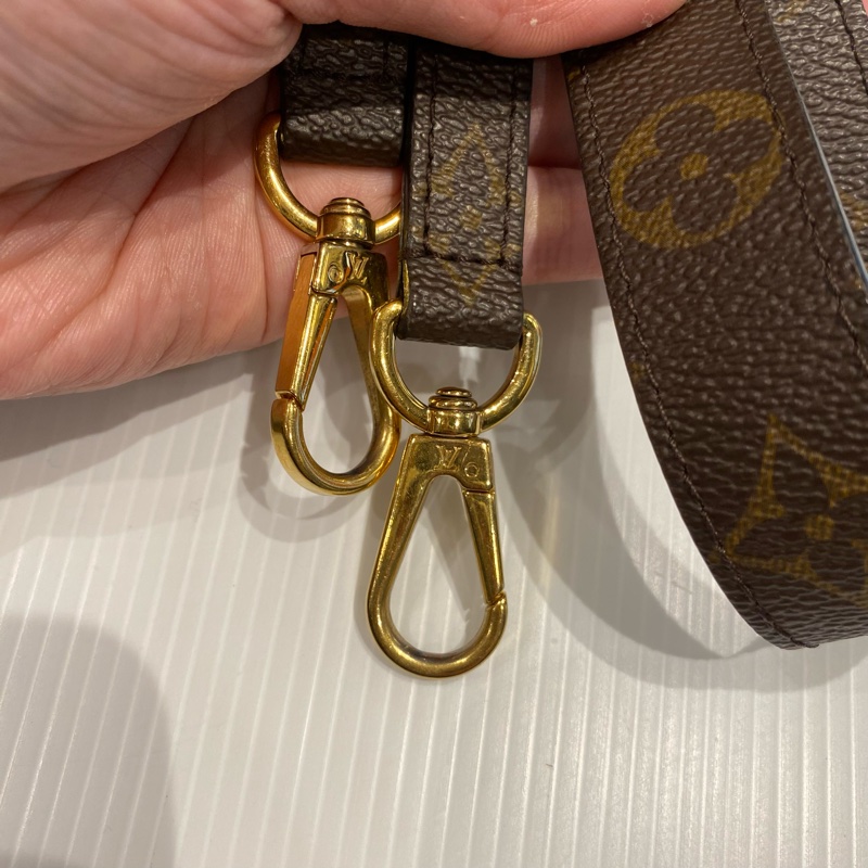 LV pallas傳奇包款 老花配紅皮 兩用包-24