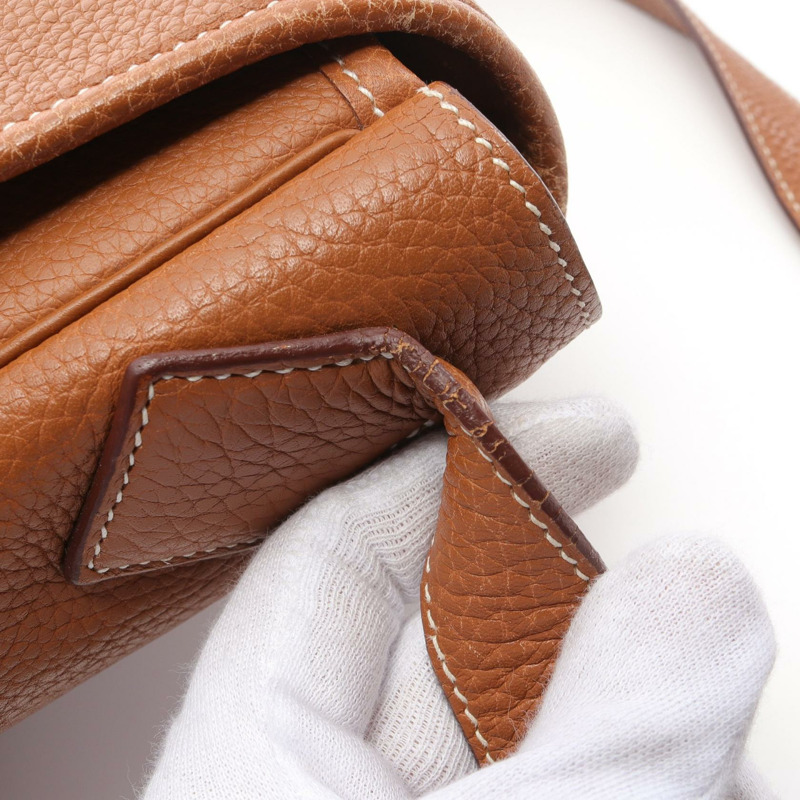 HERMES Victoria 信差單肩斜背包 I Taurillon Clemence 金 SHW-6