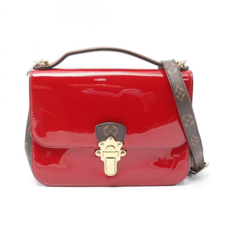 LOUIS VUITTON Cherry Wood BB 手提單肩斜背包 M52686 Vernis 猩紅色-0