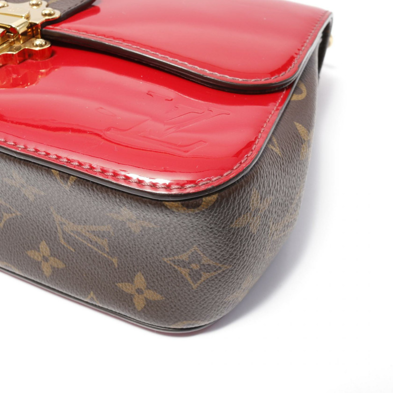 LOUIS VUITTON Cherry Wood BB 手提單肩斜背包 M52686 Vernis 猩紅色-5
