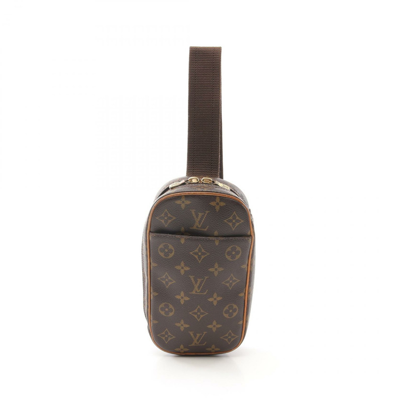 LOUIS VUITTON Pochette Gange 腰包 M51870 Monogram 皮革 棕色 LV-0