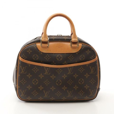 LOUIS VUITTON Trouville 手提包 M42228 Monogram 帆布皮革棕色二手