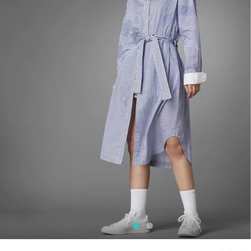 《新歡舊愛》近新愛迪達adidas Originals Blue Version條紋襯衫裙M~L-2