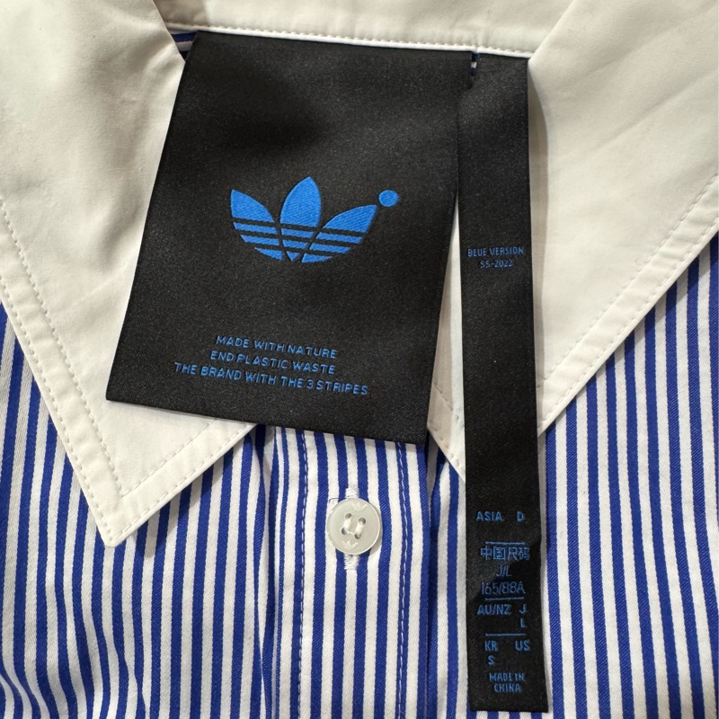 《新歡舊愛》近新愛迪達adidas Originals Blue Version條紋襯衫裙M~L-5