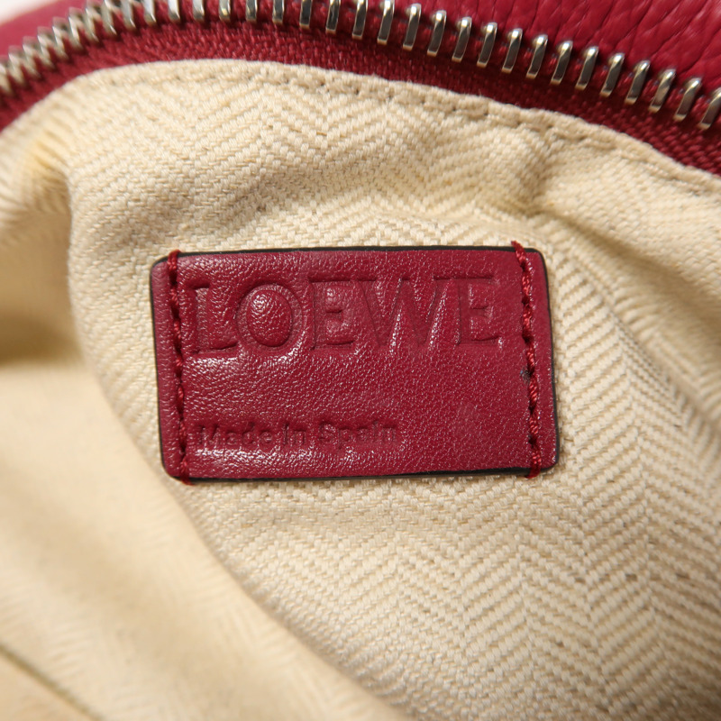 LOEWE 牛皮皮革Puzzle Large銀扣手挽肩背兩用袋-5