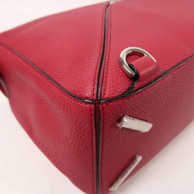 LOEWE 牛皮皮革Puzzle Large銀扣手挽肩背兩用袋-12