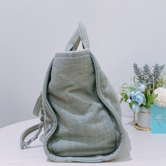 TK1664 Chanel 香奈兒23S Deauville 牛仔沙灘托特包Shopping Tote Denim-2