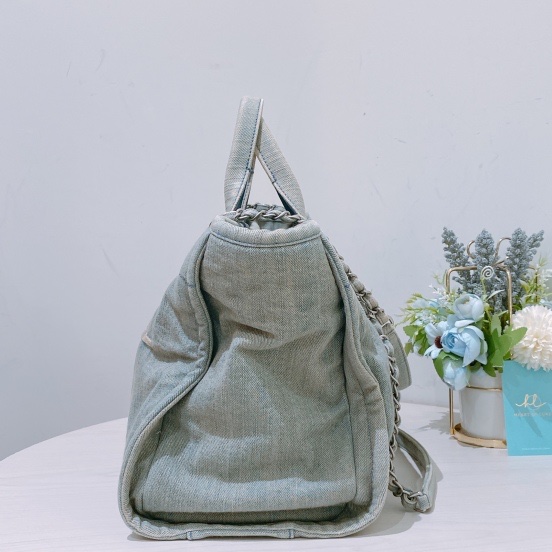 TK1664 Chanel 香奈兒23S Deauville 牛仔沙灘托特包Shopping Tote Denim-3