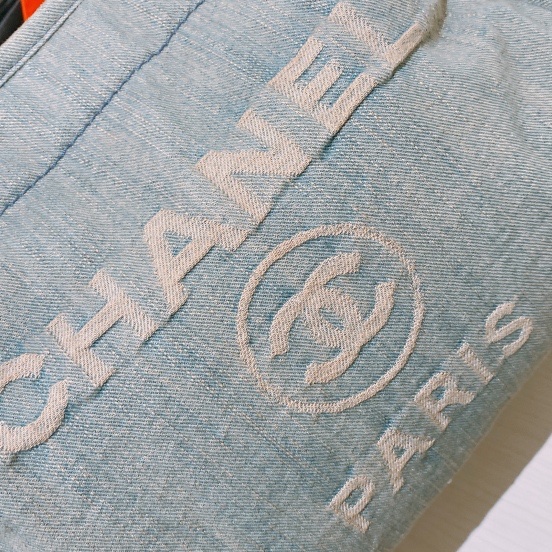 TK1664 Chanel 香奈兒23S Deauville 牛仔沙灘托特包Shopping Tote Denim-4