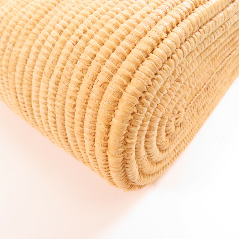 LOEWE 酒椰Raffia Tote金扣肩背袋-9