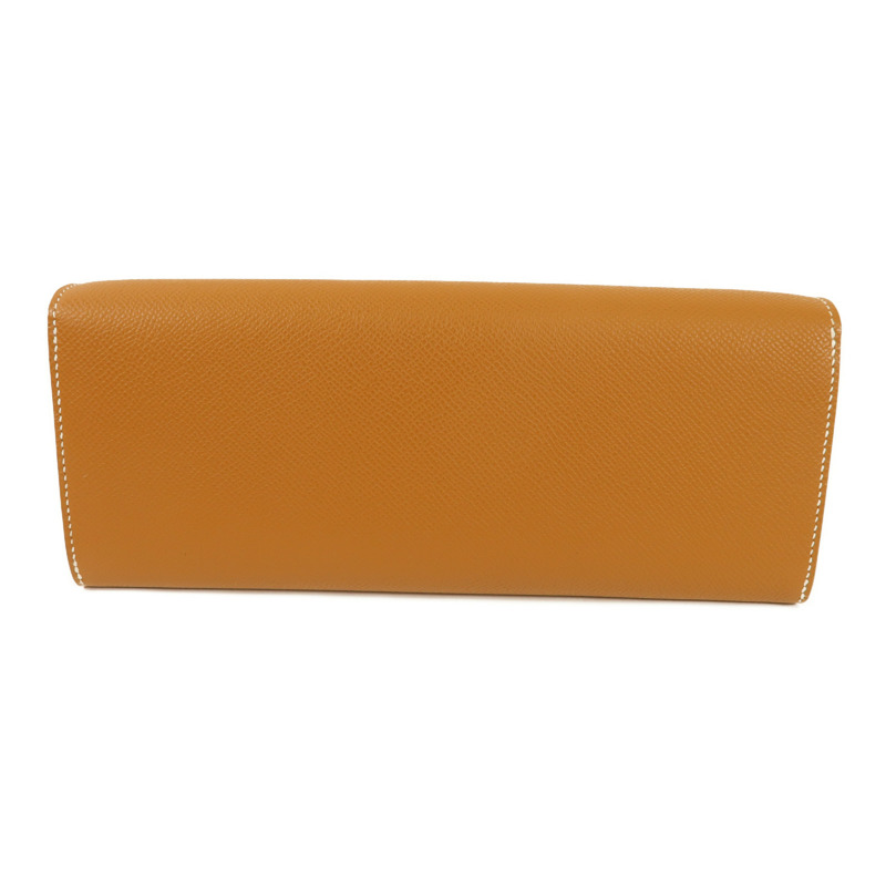 HERMES Epsom皮革Chaine d'Ancre To Go銀扣肩背袋Gold-1