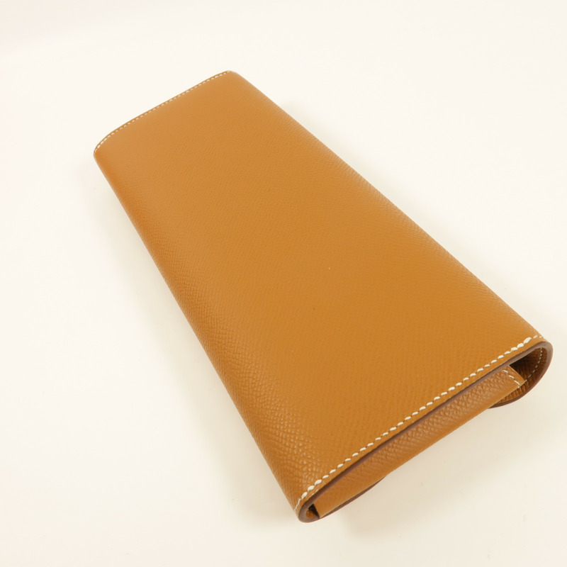 HERMES Epsom皮革Chaine d'Ancre To Go銀扣肩背袋Gold-4