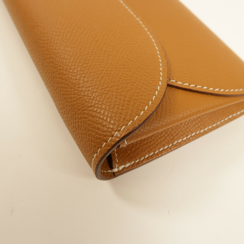 HERMES Epsom皮革Chaine d'Ancre To Go銀扣肩背袋Gold-8
