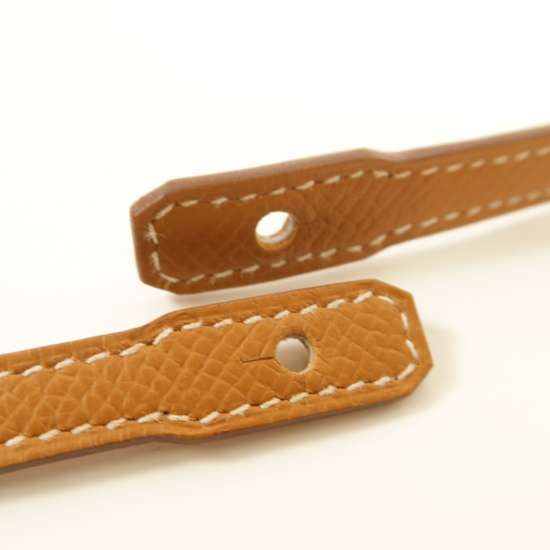 HERMES Epsom皮革Chaine d'Ancre To Go銀扣肩背袋Gold-13