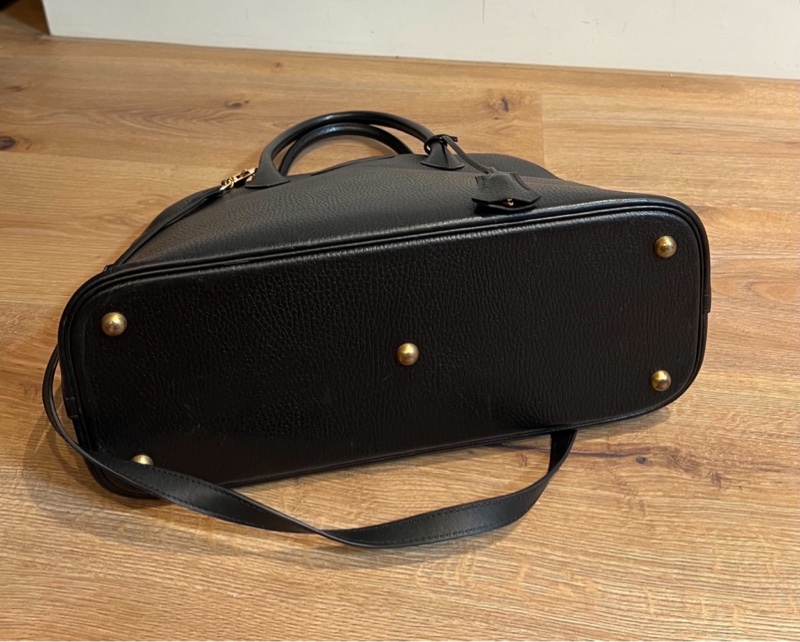 hermes 愛馬仕 bolide 35 黑金 手提包 肩背包 斜背包 側 背包保齡球包-3