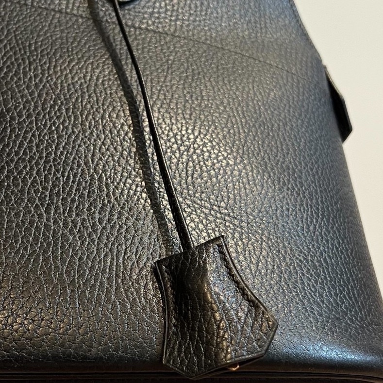 hermes 愛馬仕 bolide 35 黑金 手提包 肩背包 斜背包 側 背包保齡球包-14