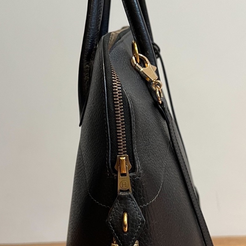 hermes 愛馬仕 bolide 35 黑金 手提包 肩背包 斜背包 側 背包保齡球包-21