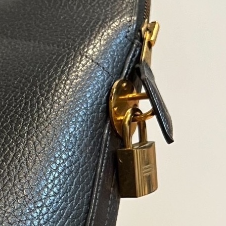 hermes 愛馬仕 bolide 35 黑金 手提包 肩背包 斜背包 側 背包保齡球包-23