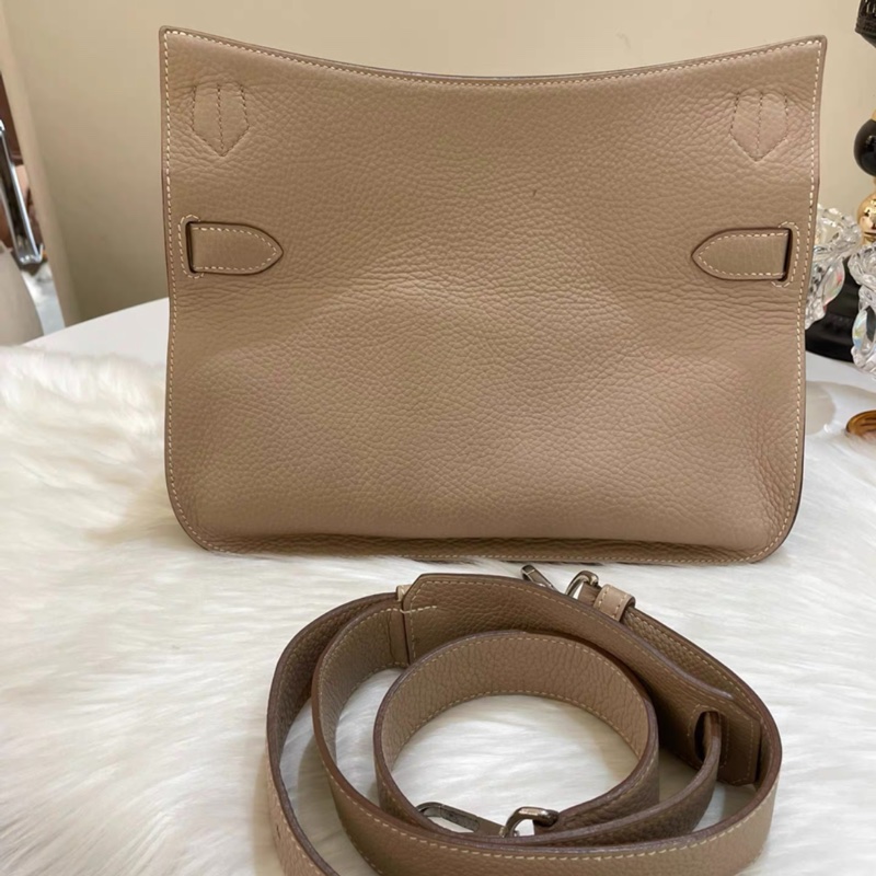 Hermes 愛馬仕 Jypsiere 31 風衣灰銀扣吉普賽單肩斜挎包 匡Q刻-1