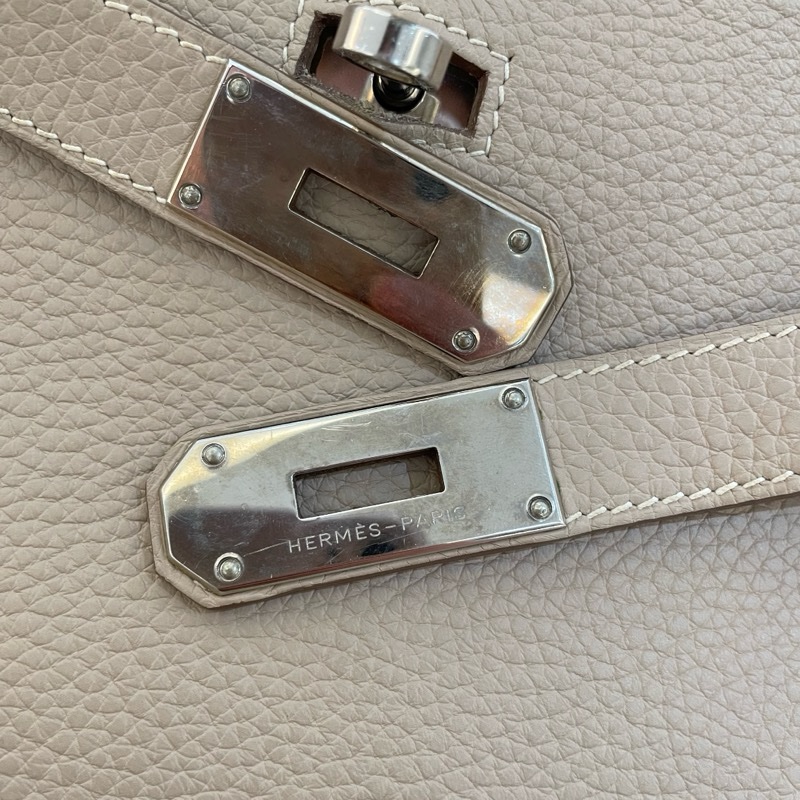 Hermes 愛馬仕 Jypsiere 31 風衣灰銀扣吉普賽單肩斜挎包 匡Q刻-9