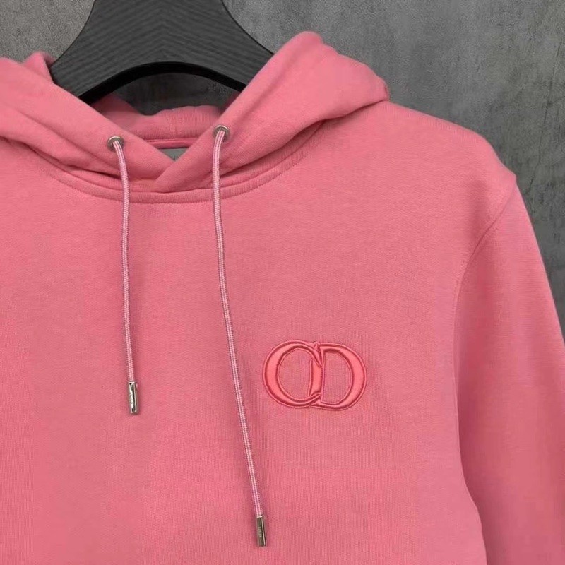 Dior 粉色CD刺繡logo帽t-1