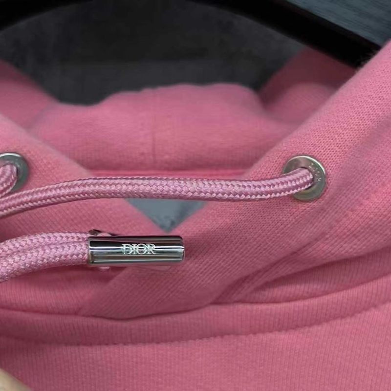 Dior 粉色CD刺繡logo帽t-2