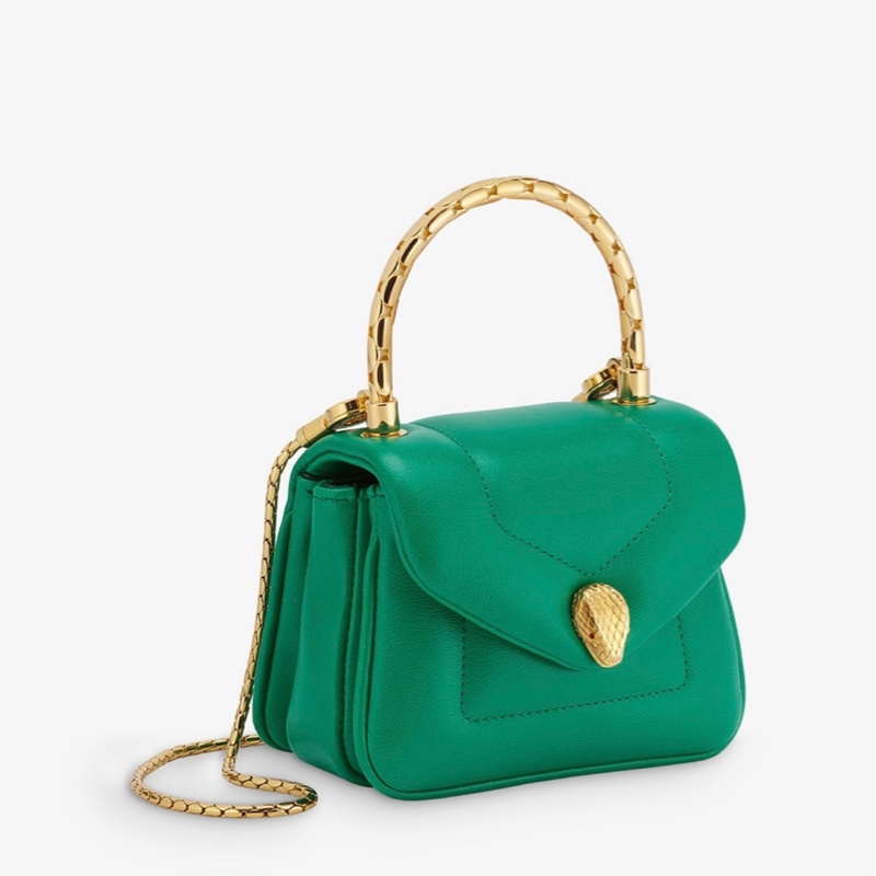 Blvgari Serpenti micro top handle bag 金色提把包-5