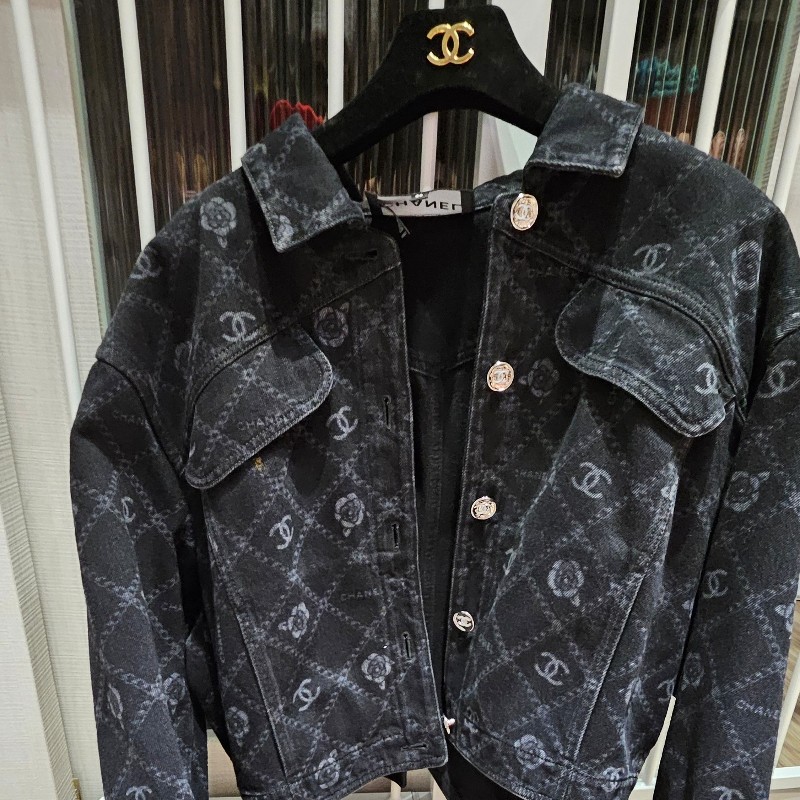 Chanel F36 山茶花logo 牛仔外套 落肩-2