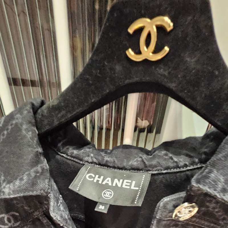 Chanel F36 山茶花logo 牛仔外套 落肩-5