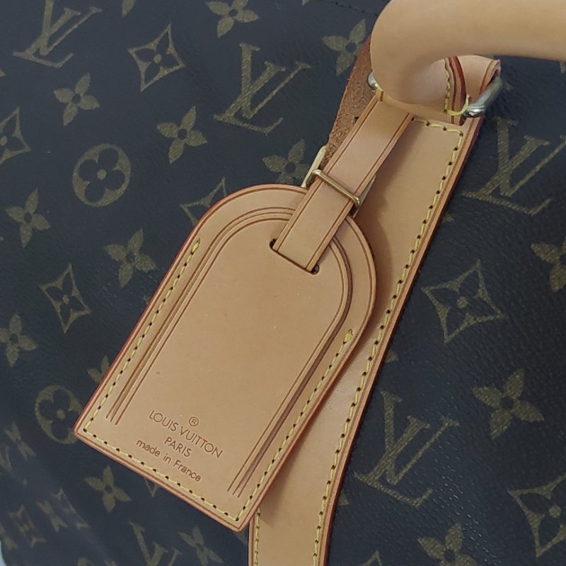 LV 棕色 原花帆布🎀實品拍照🎀 Keepall Bandouliere 50 手提行李袋 M41416-56