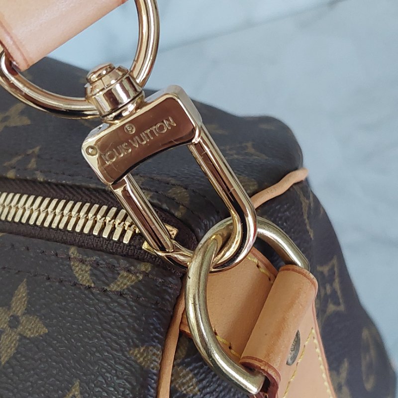 LV 棕色 原花帆布🎀實品拍照🎀 Keepall Bandouliere 50 手提行李袋 M41416-58