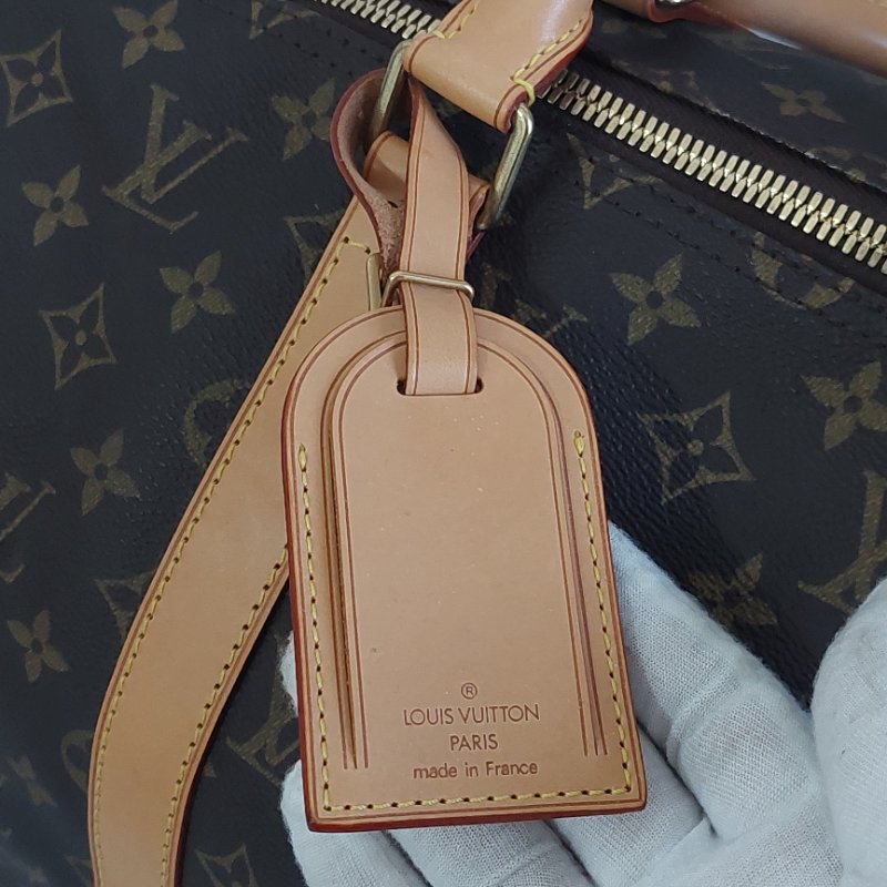 LV 棕色 原花帆布🎀實品拍照🎀 Keepall Bandouliere 50 手提行李袋 M41416-59