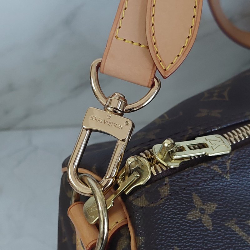 LV 棕色 原花帆布🎀實品拍照🎀 Keepall Bandouliere 50 手提行李袋 M41416-62
