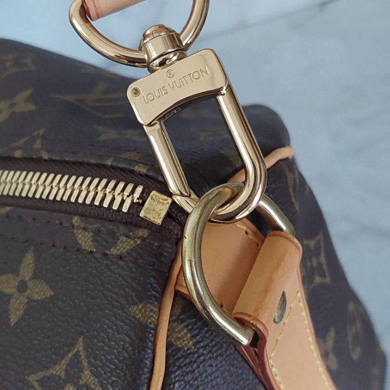 LV 棕色 原花帆布🎀實品拍照🎀 Keepall Bandouliere 50 手提行李袋 M41416-70