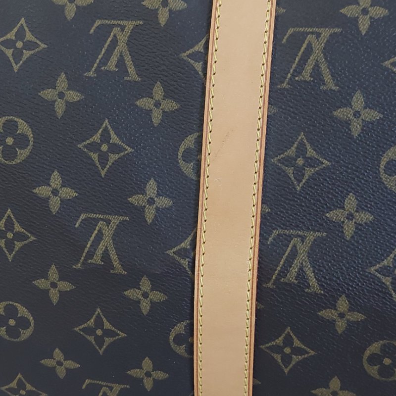 LV 棕色 原花帆布🎀實品拍照🎀 Keepall Bandouliere 50 手提行李袋 M41416-87