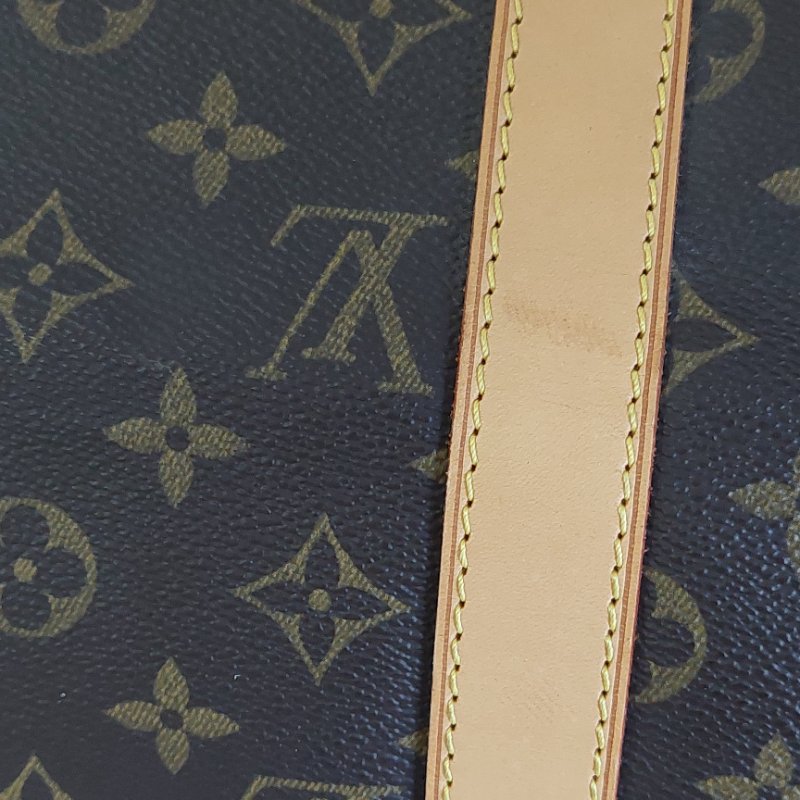 LV 棕色 原花帆布🎀實品拍照🎀 Keepall Bandouliere 50 手提行李袋 M41416-93